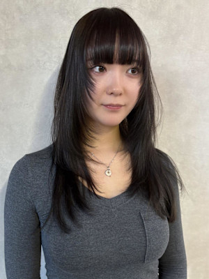 miu&清水大誠　レイヤーカット　ハッシュカット