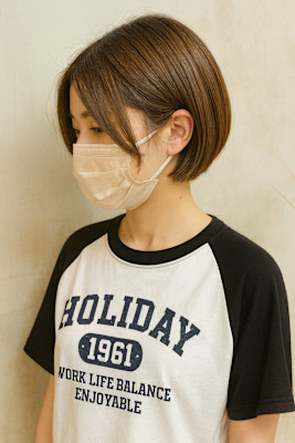 【小田急相模原】耳掛け丸みショートボブ