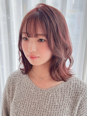 【ChaoMICHI yuika】ピンクブラウン くびれヘア