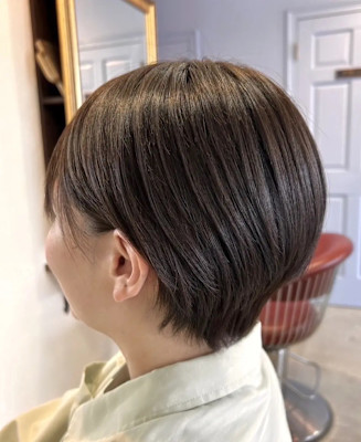 ショートグラデーション×アッシュベージュ