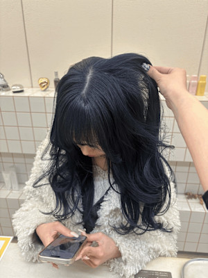 ネイビー［酸性ストレート/ヘアセット]