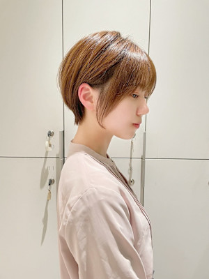 大人丸みショート/丸みショート/小顔カット