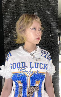 レイヤーボブ/デザインカラー/顔周りカット