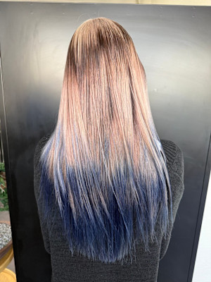 オーダーメイド　デザインカラー　ケアブリーチカラー　ウルフ