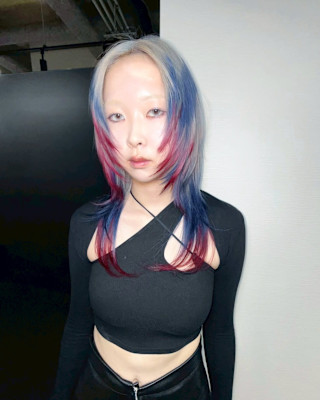 オーダーメイド　デザインカラー　ケアブリーチカラー　ウルフ