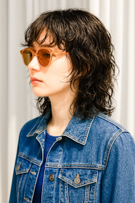 原宿ミディアムレイヤーウルフカットスパイラルパーマウェーブ