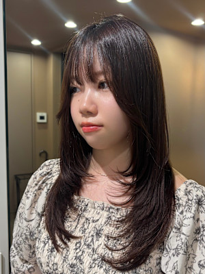 韓国風レイヤーカット/レイヤーカット/ロングレイヤー