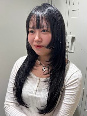 韓国風レイヤーカット/ハッシュレイヤー/姫カット