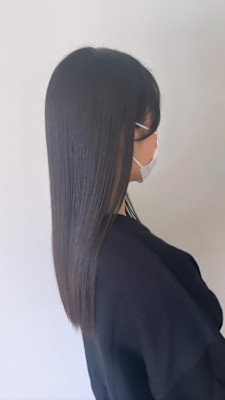 髪質改善ストレート×黒髪