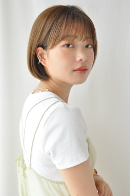 髪質改善/ベージュ/ショートボブ/コンパクト/束感/似合わせ