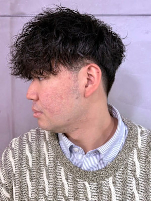 ショートマッシュ ツイスパ メンズパーマ 刈り上げ【札幌】