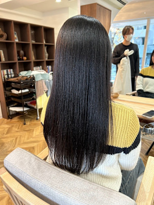 ケアストレート/ロング縮毛矯正/ストレートヘア
