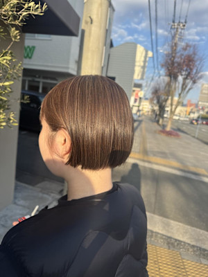 細目ハイライト　白髪ぼかしハイライト