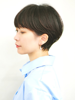 前下がりショート・ボブ/絶壁解消/前髪あり/40代/30代