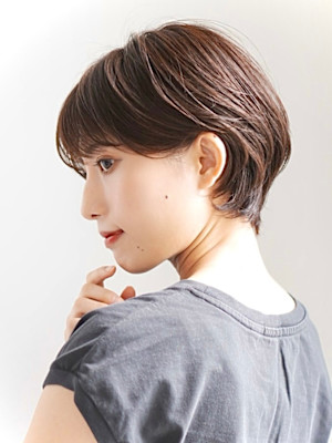 前下がりショート・ボブ/絶壁解消/前髪あり/40代/30代
