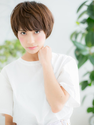ココアベージュ×大人マッシュショート