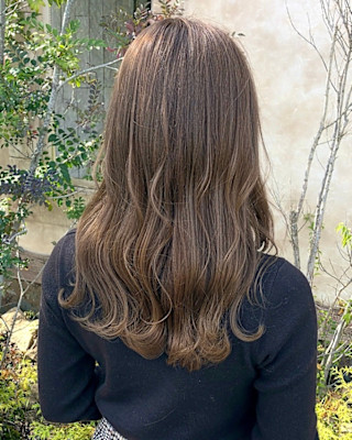 可児市/ツヤ透明感カラーベージュカラー白髪染め白髪ぼかし