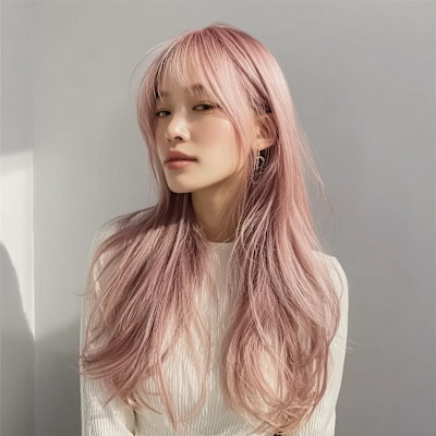 前髪/アンブレラカラー/こなれミディ/イメチェン/ウェーブ