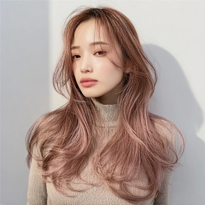 前髪/アンブレラカラー/こなれミディ/イメチェン/ウェーブ