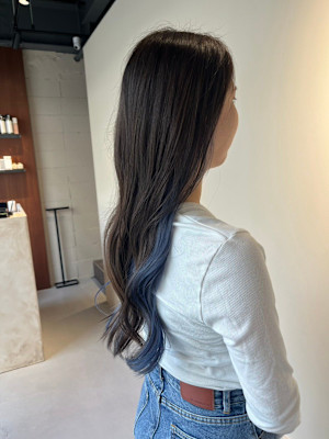 グレージュ×シアーブルー× 髪質改善トリートメント URUG