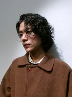 men's cut　メンズカット　癖毛