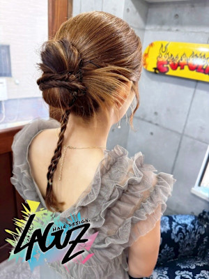 【ヘアセット】ドレープシニヨン×トレイルブレイド