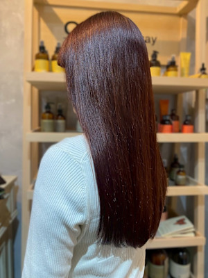 髪質改善トリートメント レッドブラウン 艶髪 20代 30代