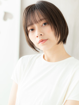 シースルーバング似合わせカットレイヤーショート20代30代