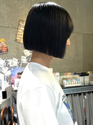 【ChaoMICHI haruya】切りっぱなしボブ 黒髪