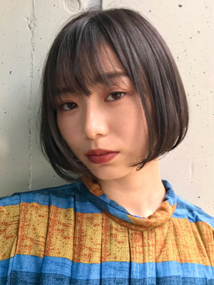 ショート・ボブ/丸顔/前髪あり/絶壁解消/40代/50代/