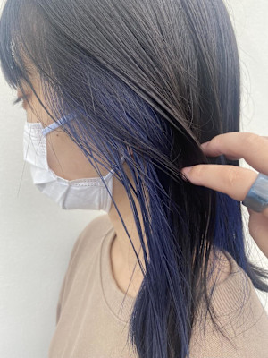 【miu担当】インナーカラー×ネイビー