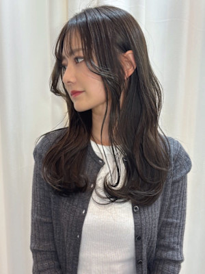 【MICHI 富田店　古作蓮】オリーブアッシュ 顔周りカット