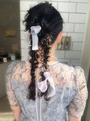 【ChaoMICHI yu-ka】三つ編み 結婚式 20代