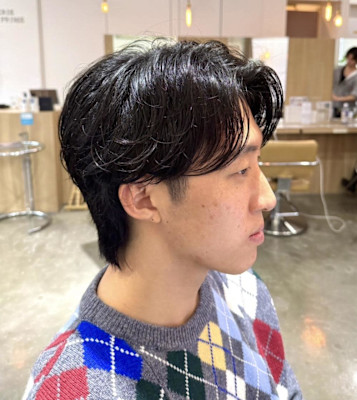 ショートセンターパートウルフ  森