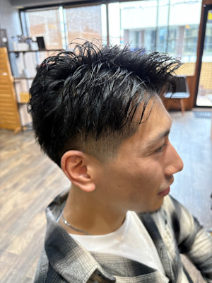 ツーブロックショート