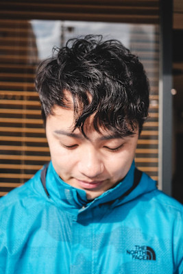 前下がりショート スパイラル メンズカット