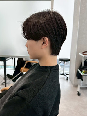 毛流れセンターパート(メンズカット/ダウンパーマ/ナチュラル