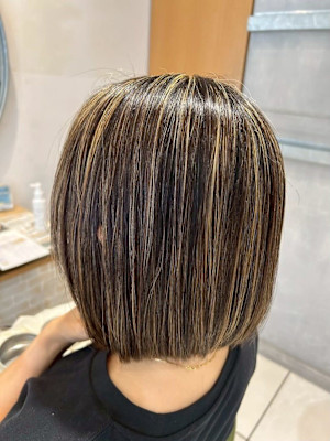 白髪ぼかしハイライト