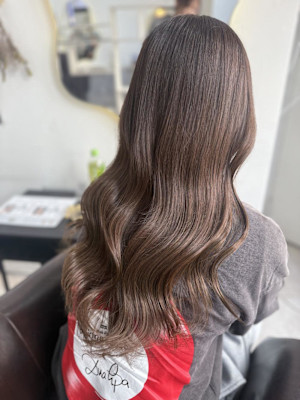 黒髪カタログ/クラゲヘアー/オリーブグレー/ココアベージュ