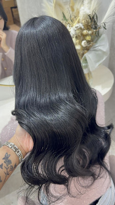 黒髪カタログ/クラゲヘアー/オリーブグレー/ココアベージュ