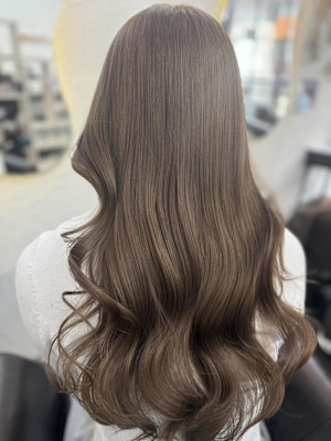 黒髪カタログ/クラゲヘアー/オリーブグレー/ココアベージュ