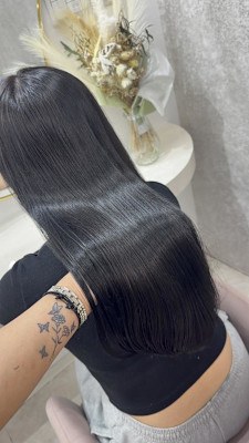 黒髪カタログ/クラゲヘアー/オリーブグレー/ココアベージュ