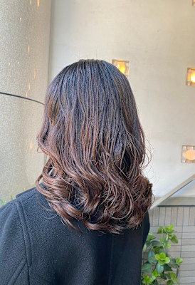 【コテ巻き風パーマ】レイヤーカット+デジタルパーマ