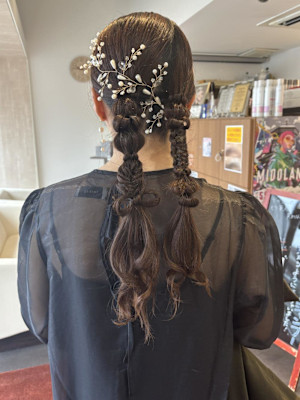 お呼ばれヘアセットアレンジ♪