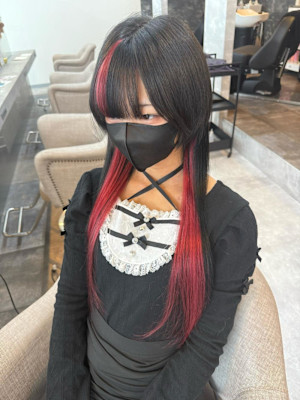 小顔ヘア/髪質改善/ブリーチなしカラー/ヘアアレンジ