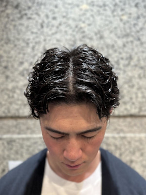 銀座　フェードカットパーマ