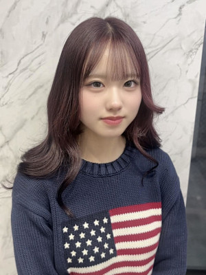 小顔ヘア/髪質改善/ブリーチなしカラー/ヘアアレンジ