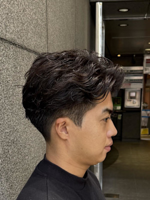 銀座　ツーブロックパーマスタイル