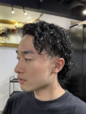 メンズ　ショート　ハイトーン　メンズバレイヤージュ