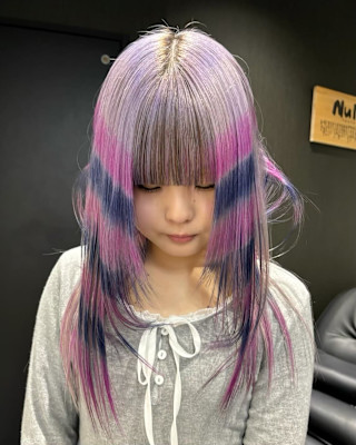 オーダーメイド　デザインカラー　ケアブリーチカラー　ウルフ